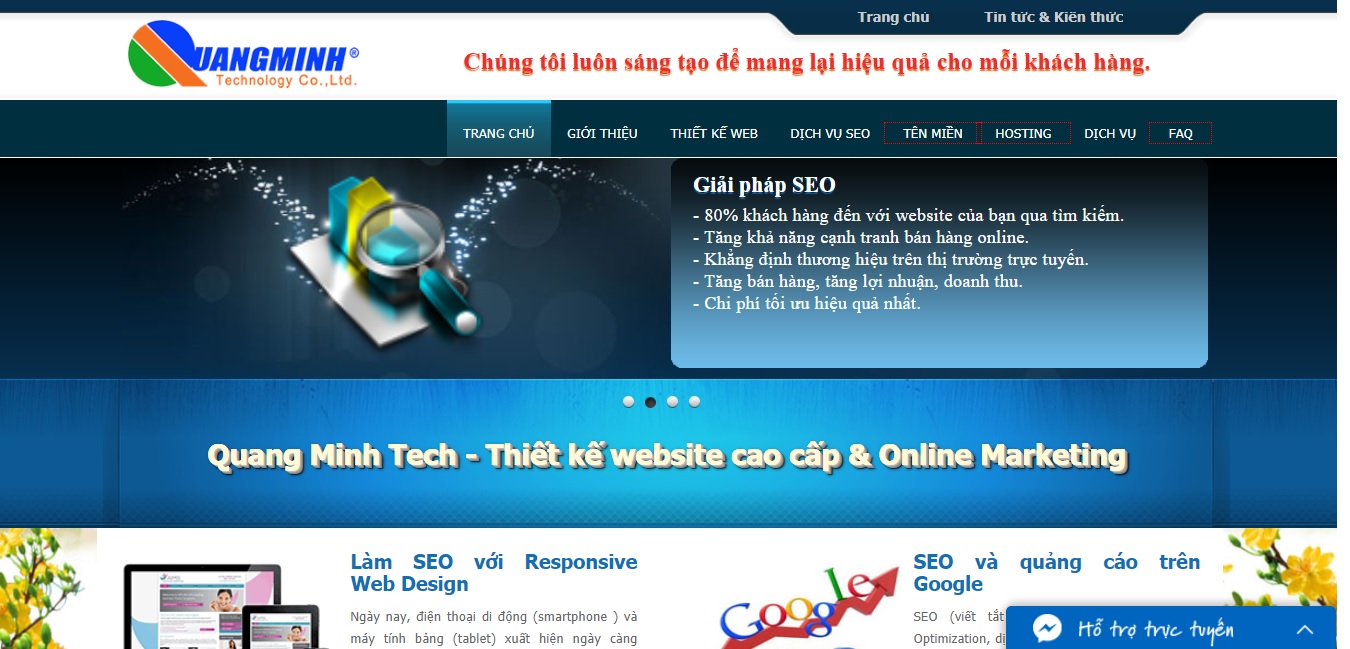Công ty quảng cáo trực tuyến Quang Minh Tech