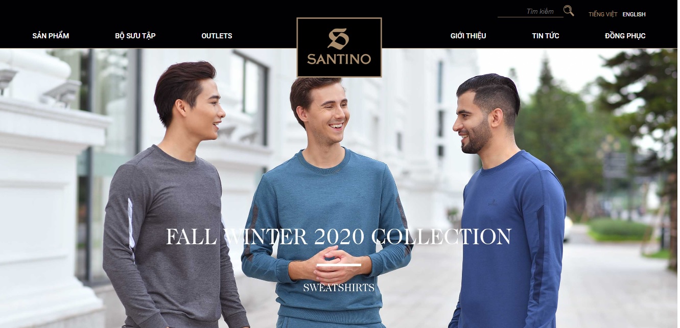 Shop quần áo nam Santino